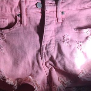 Pink high rise shorts